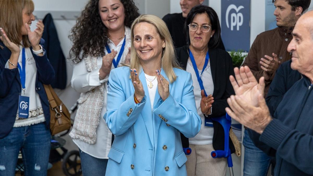 Alicia del Amor en la sede del Partido Popular