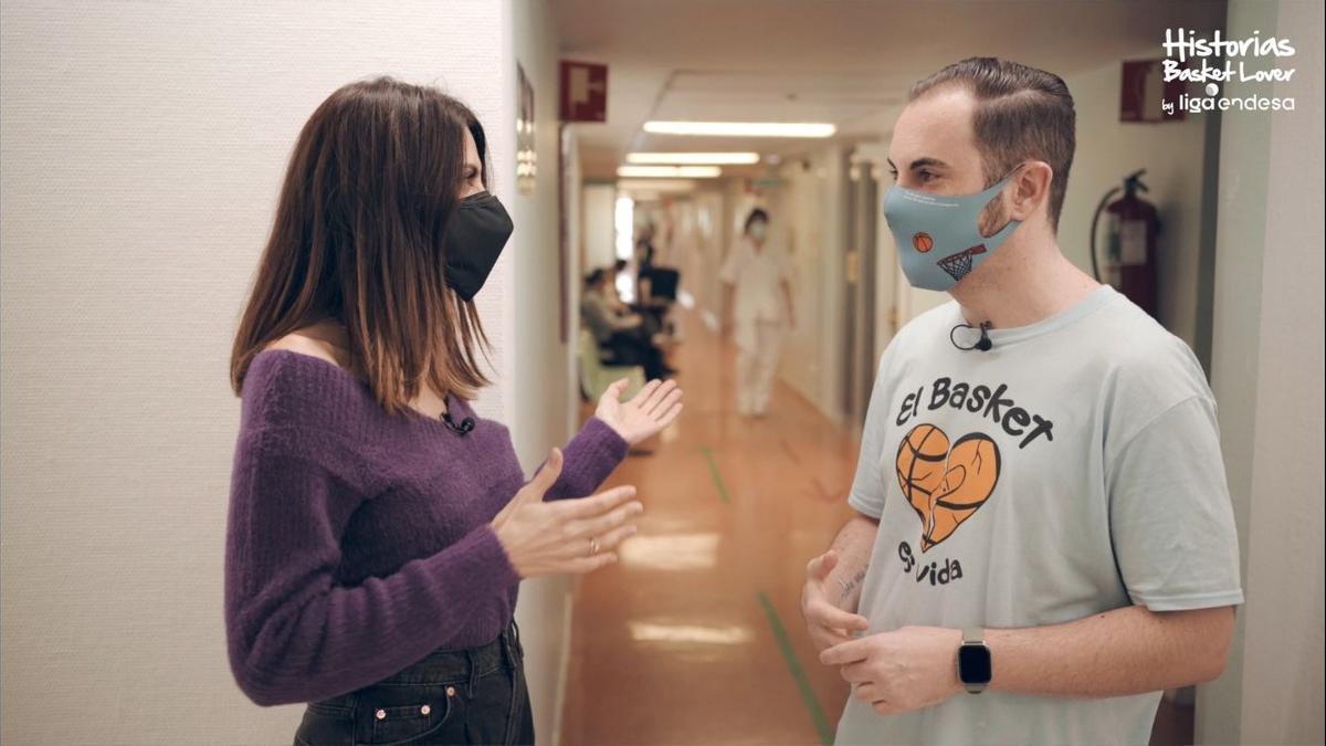 Alberto Béjar, en el vídeo que grabó la Liga Endesa para los finalistas de Historias Basket Lover