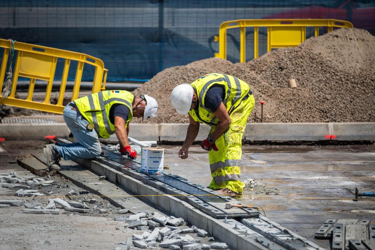 Obras en la avenida Marítima de Santa Cruz de Tenerife