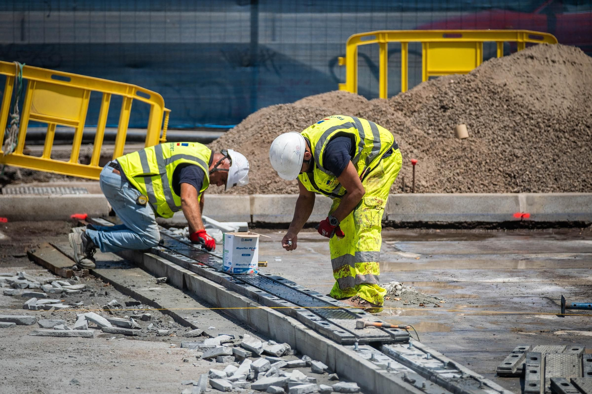 Obras en la avenida Marítima de Santa Cruz de Tenerife