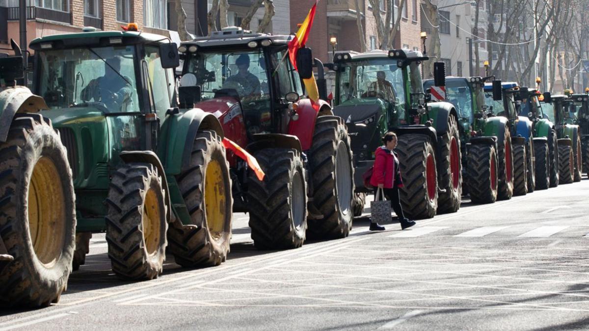 Agricultores zamoranos, en una de las movilizaciones celebradas esta semana |