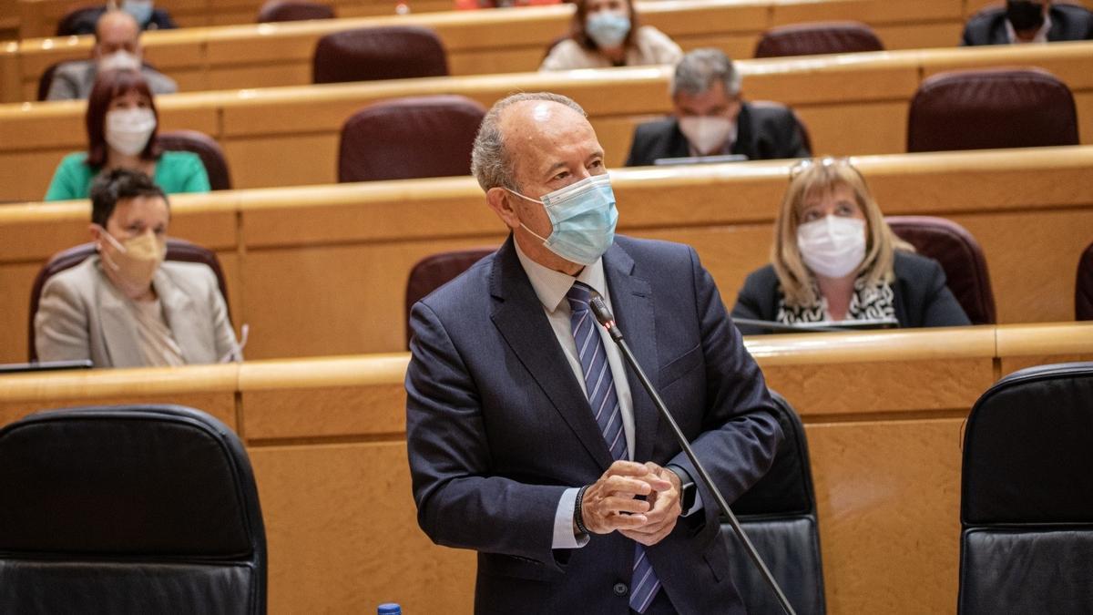 El ministro de Justicia, Juan Carlos Campo, en el Senado.