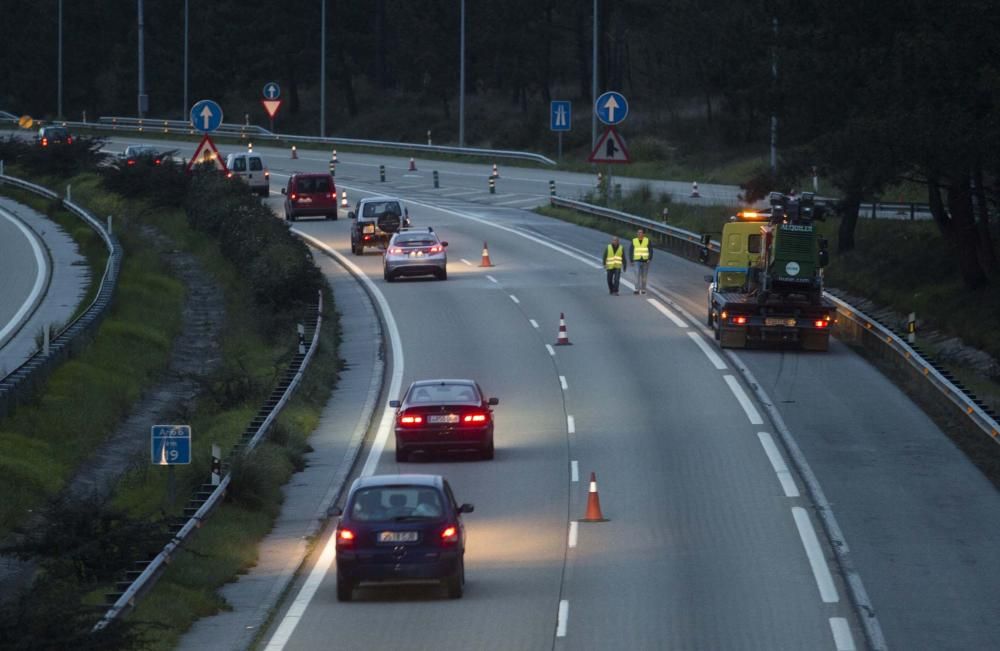 Corte de un carril en la autopista "Y"