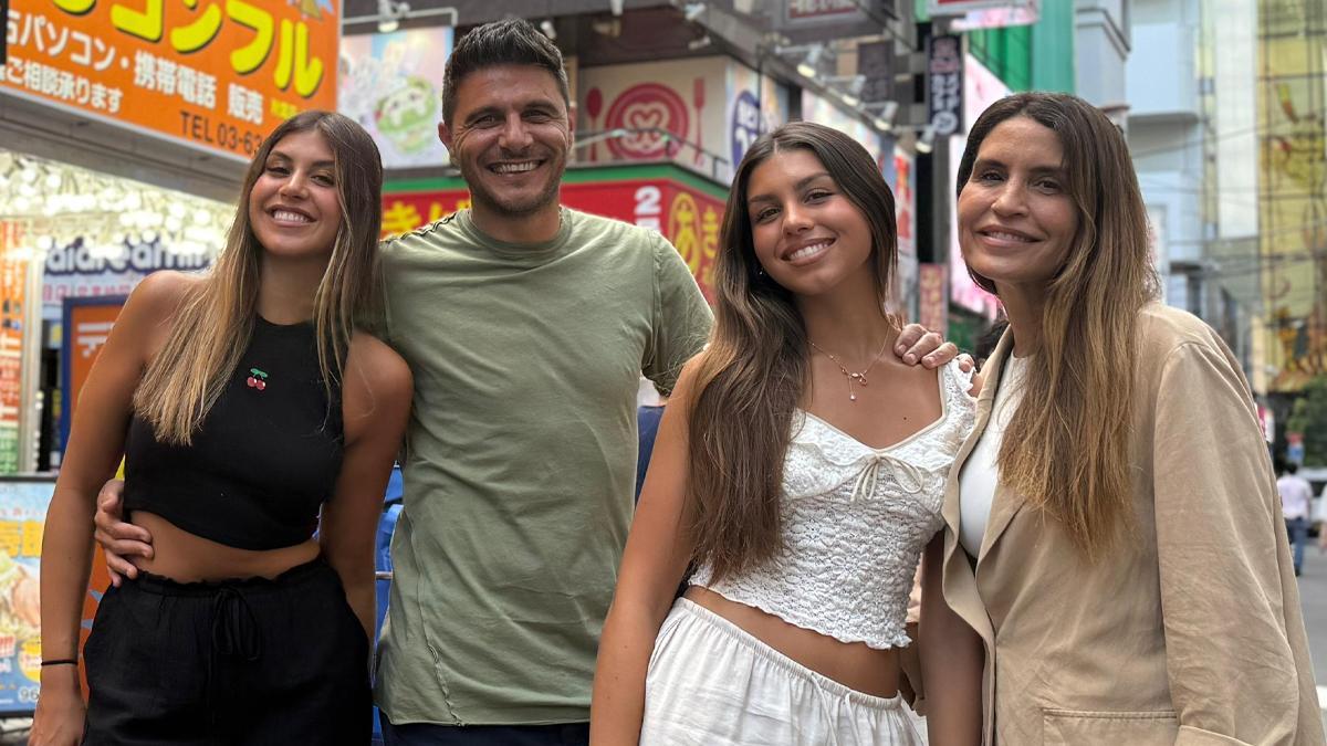 Joaquín Sánchez y su familia