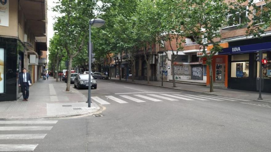 Calle de Víctor Gallego, esta mañana.