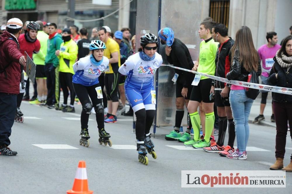 Murcia Maratón. Patinadores en carrera