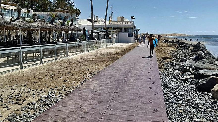 Zona de la escollera del Faro de Maspalomas