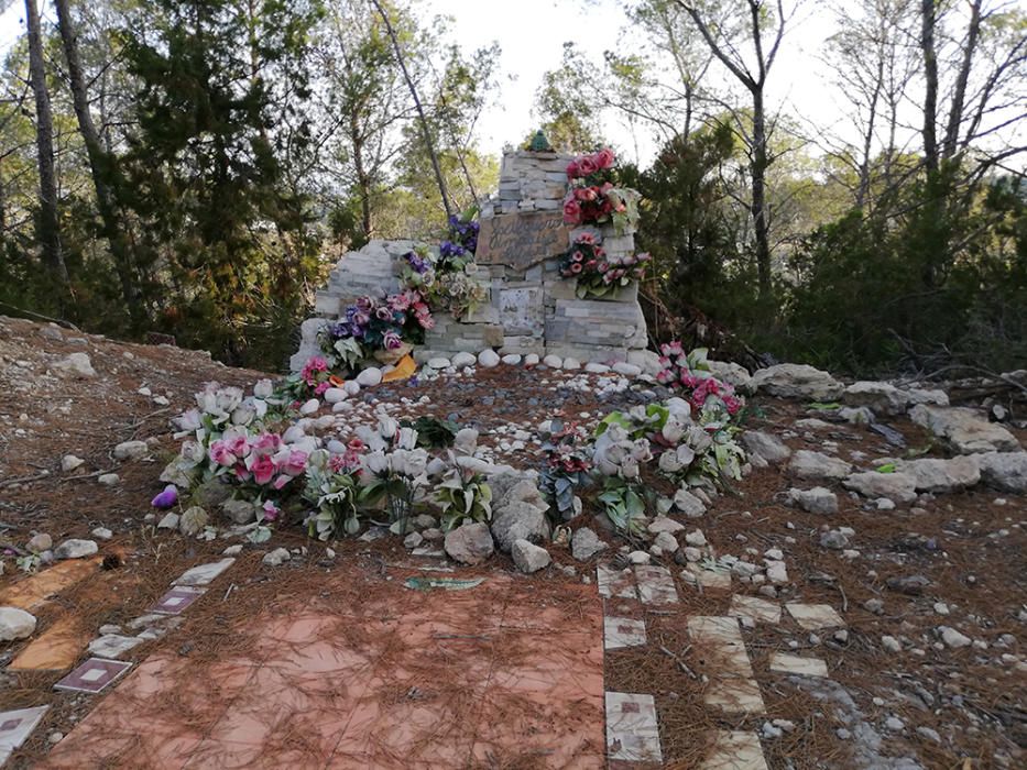 Algunas de las tumbas caninas que existen en sa Talaia de Sant Antoni.