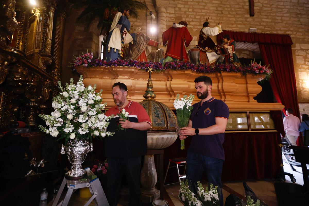 Preparativos Domingo de Ramos Entrada Triunfal en San Lorenzo La Borriquita