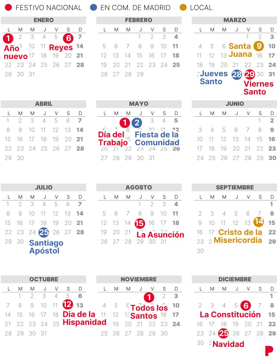 Calendario Laboral Fuenlabrada 2024