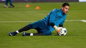 Kiko Casilla, portero del Real Madrid, durante un entrenamiento