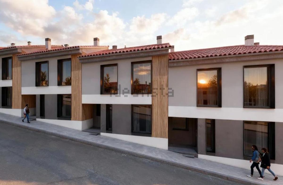 Recreación de cómo quedarán los chalés que se dejaron de construir en 2008 en Segovia y ahora se van a terminar y comercializar por 500.000 euros.