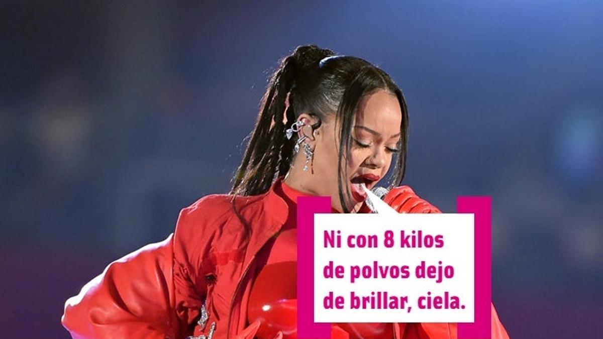 Rihanna se marca el mejor 'ad' en la Super Bowl: estos son los polvos antibrillos que ha utilizado para retocarse