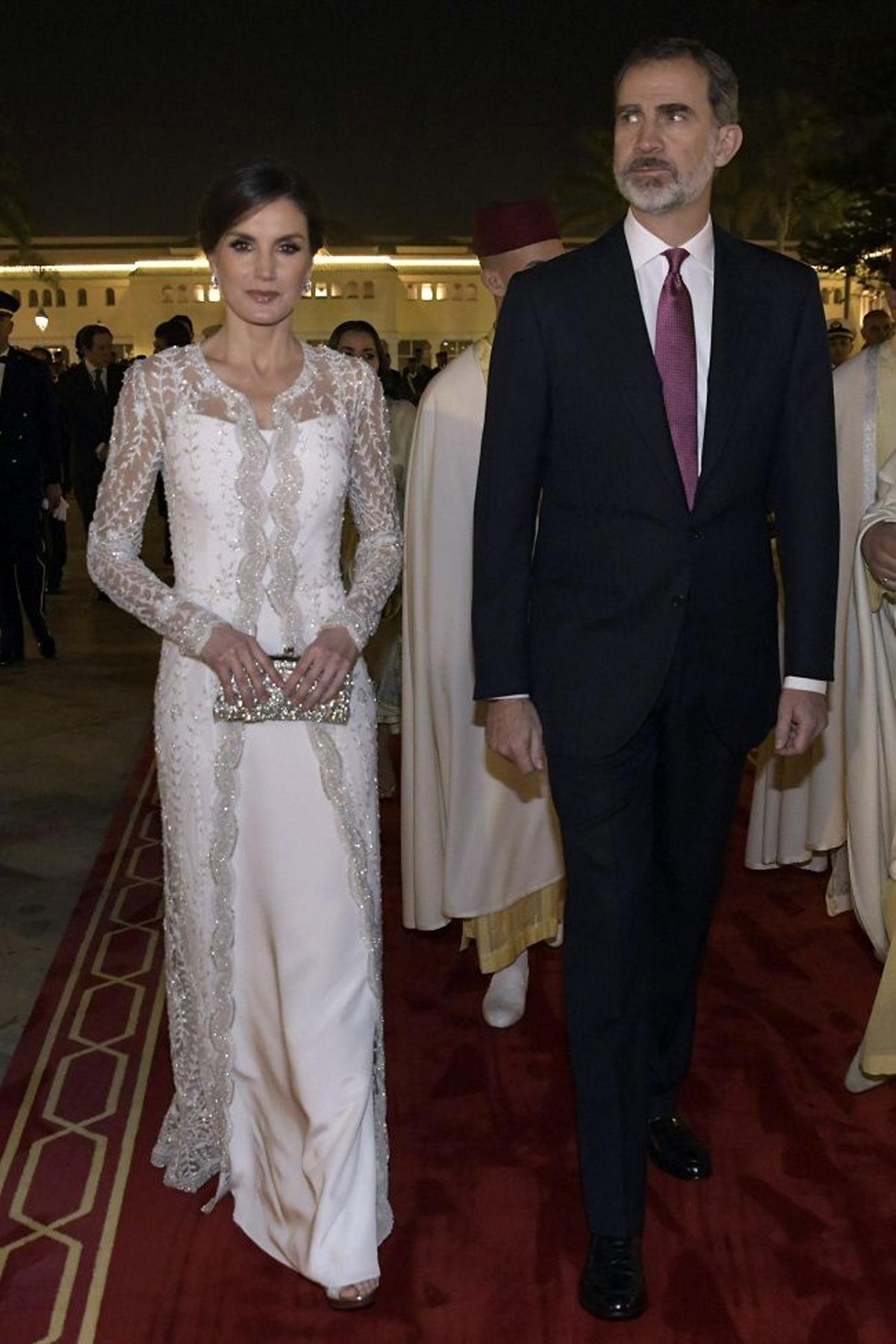 Cena de gala con el rey de Marruecos, febrero de 2019