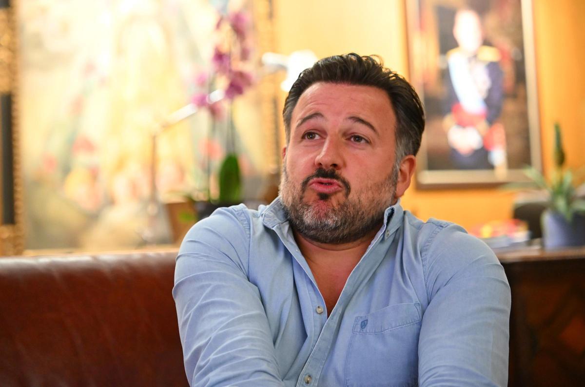Ruz, durante la entrevista, en el Ayuntamiento.