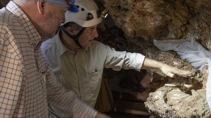 Imágenes de Cueva Victoria, que fue un cubil de hienas durante el Pleistoceno inferior y una mina de hierro y manganeso entre los siglos XIX y XX. | EFE