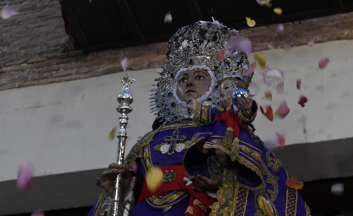 La Fuensanta, en romería hasta la Catedral, el pasado febrero.