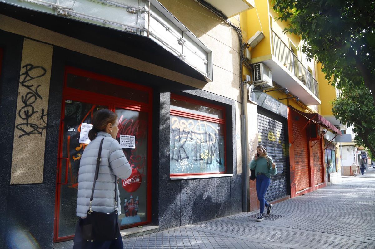 Locales cerrados en el barrio de Ciudad Jardín.