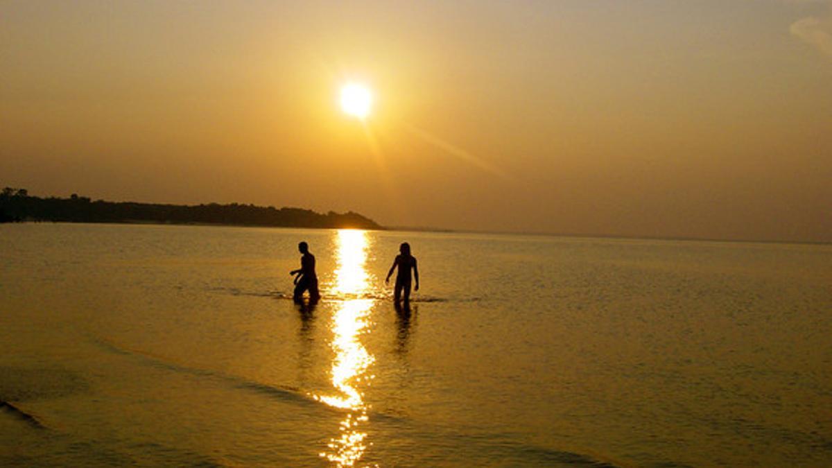 Un atardecer en el Amazonas.