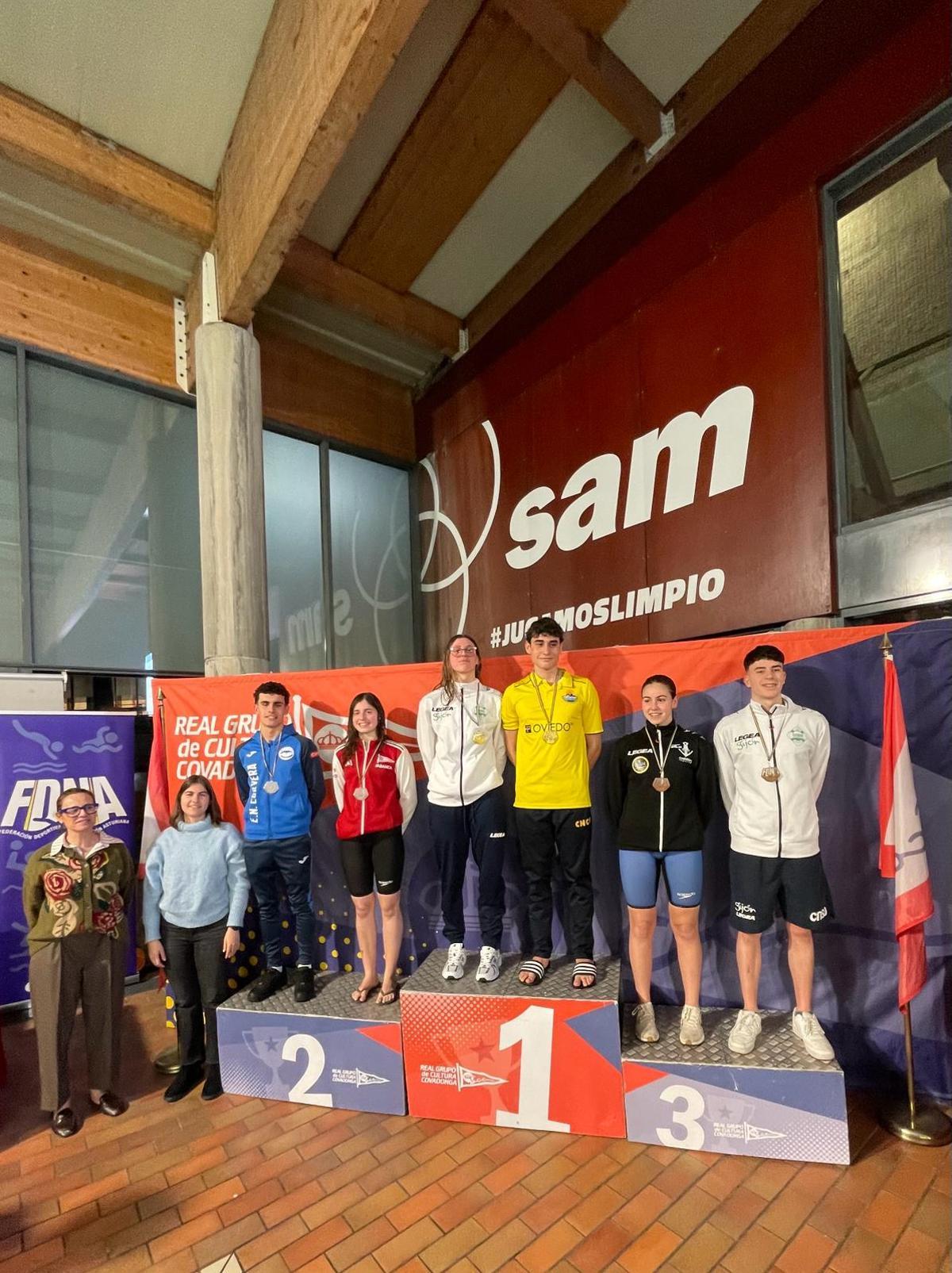 Podio de Álvaro Cerro en el Campeonato de Asturias.