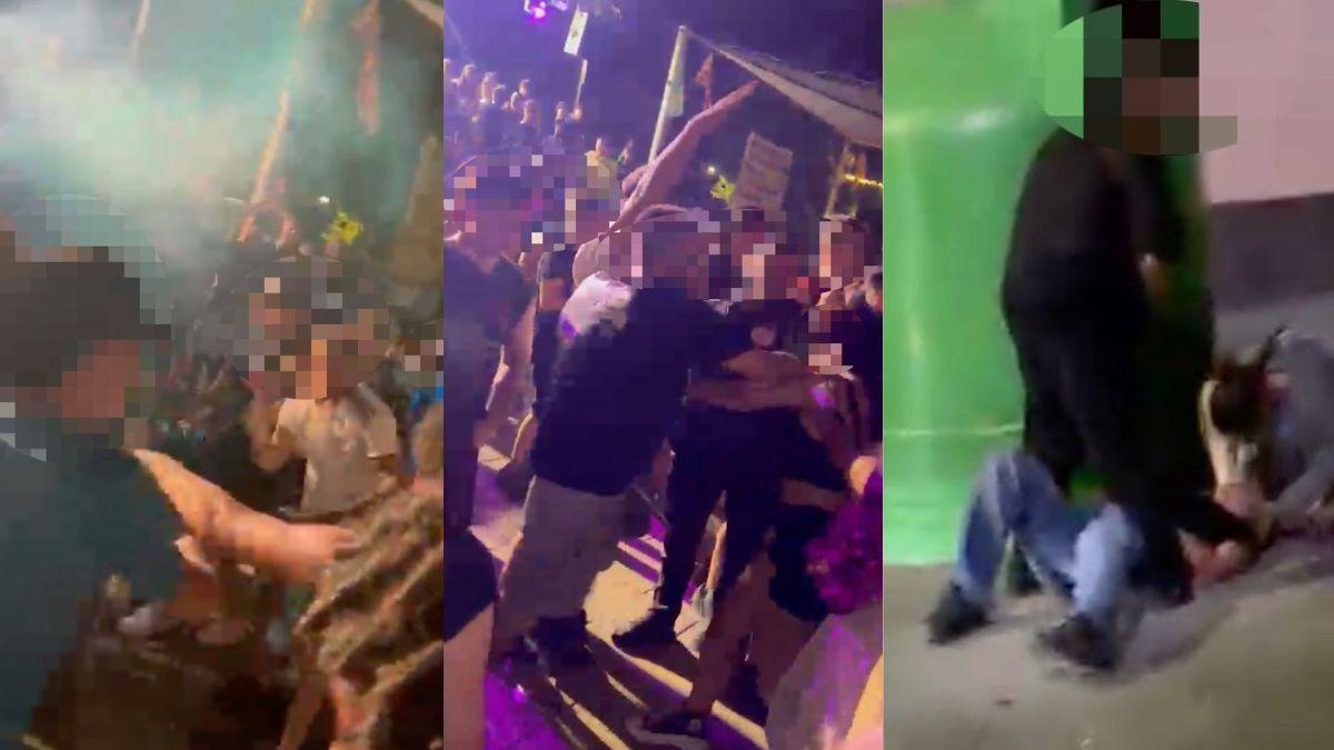 Captures dels vídeos de la baralla d'ahir a Sant Joan de Vilatorrada