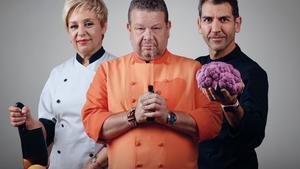 Susi Díaz, Alberto Chicote y Paco Roncero, jurado del concurso gastronómico de Antena 3 ’Top chef’.  