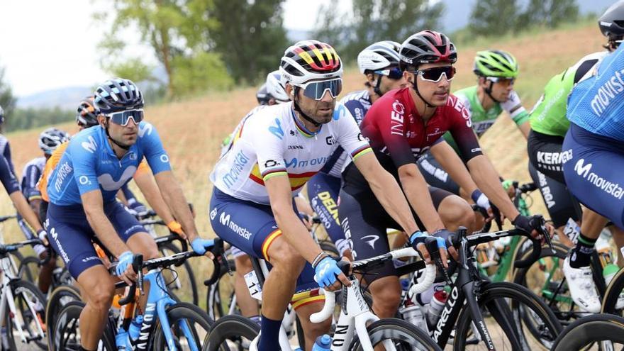 Alejandro Valverde, durante la primera etapa de la Vuelta a Burgos