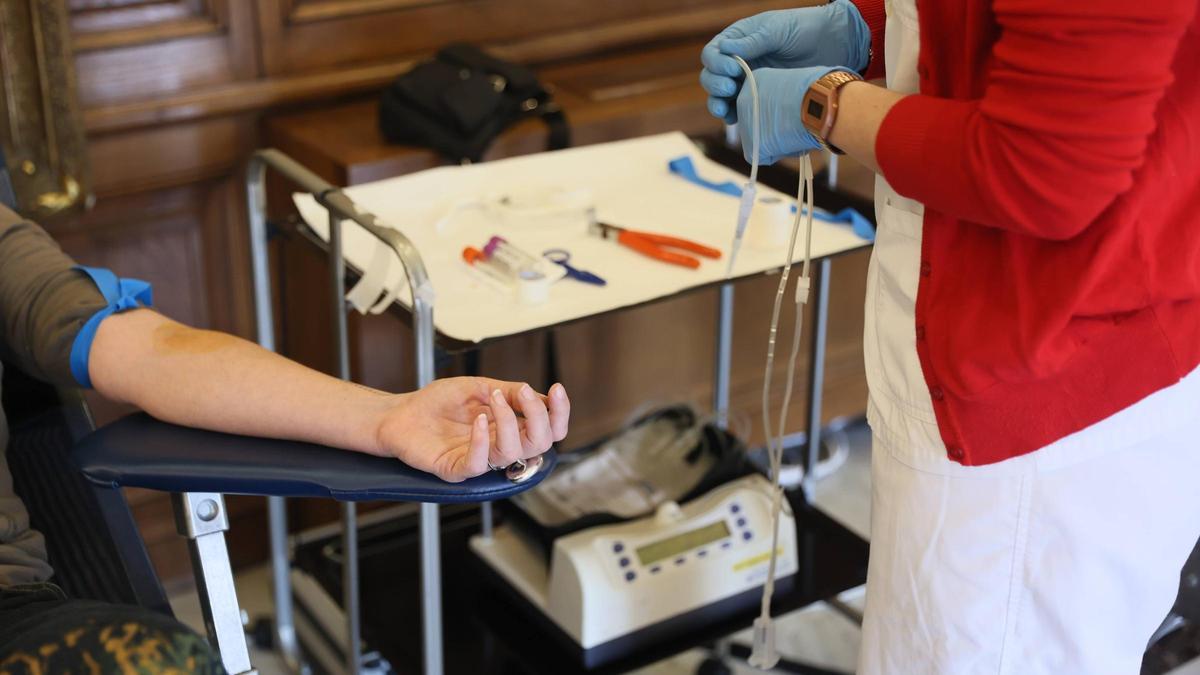 Donación de sangre del Centro Comunitario de Sangre y Tejidos de Asturias.