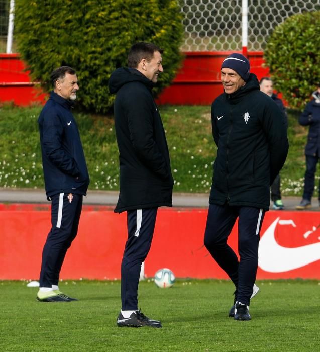 Entrenamiento del Sporting en Mareo.