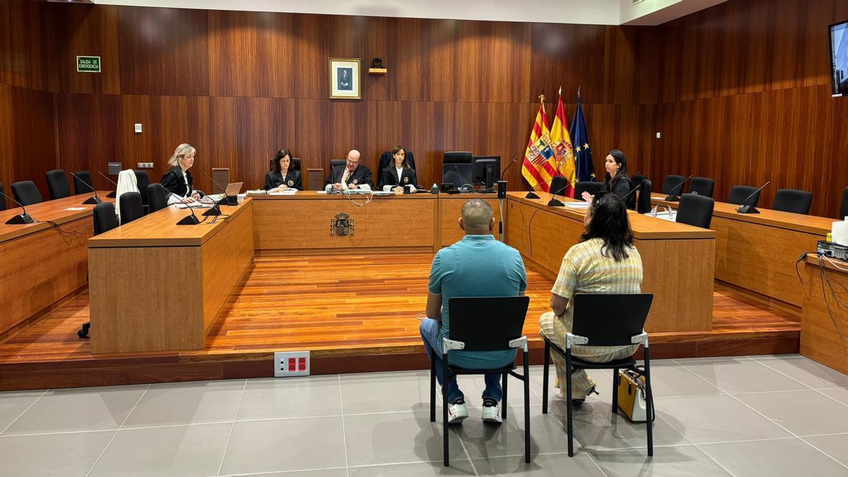 El acusado, H. H., en el juicio celebrado este martes en la Audiencia Provincial de Zaragoza.
