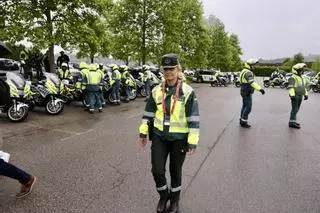 El dispositivo de la Guardia Civil en Gijón para la Vuelta a España Femenina, en imágenes