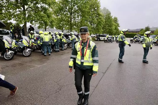 El dispositivo de la Guardia Civil en Gijón para la Vuelta a España Femenina, en imágenes