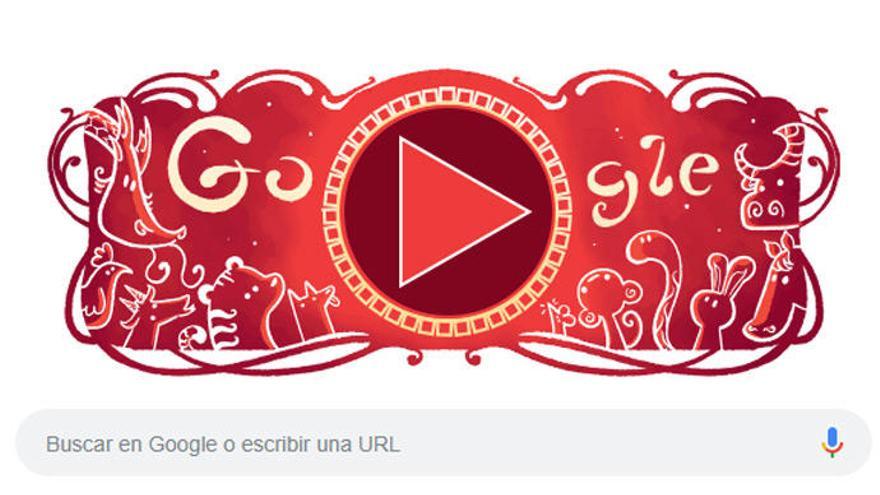 El doodle celebra el Año Nuevo Lunar chino