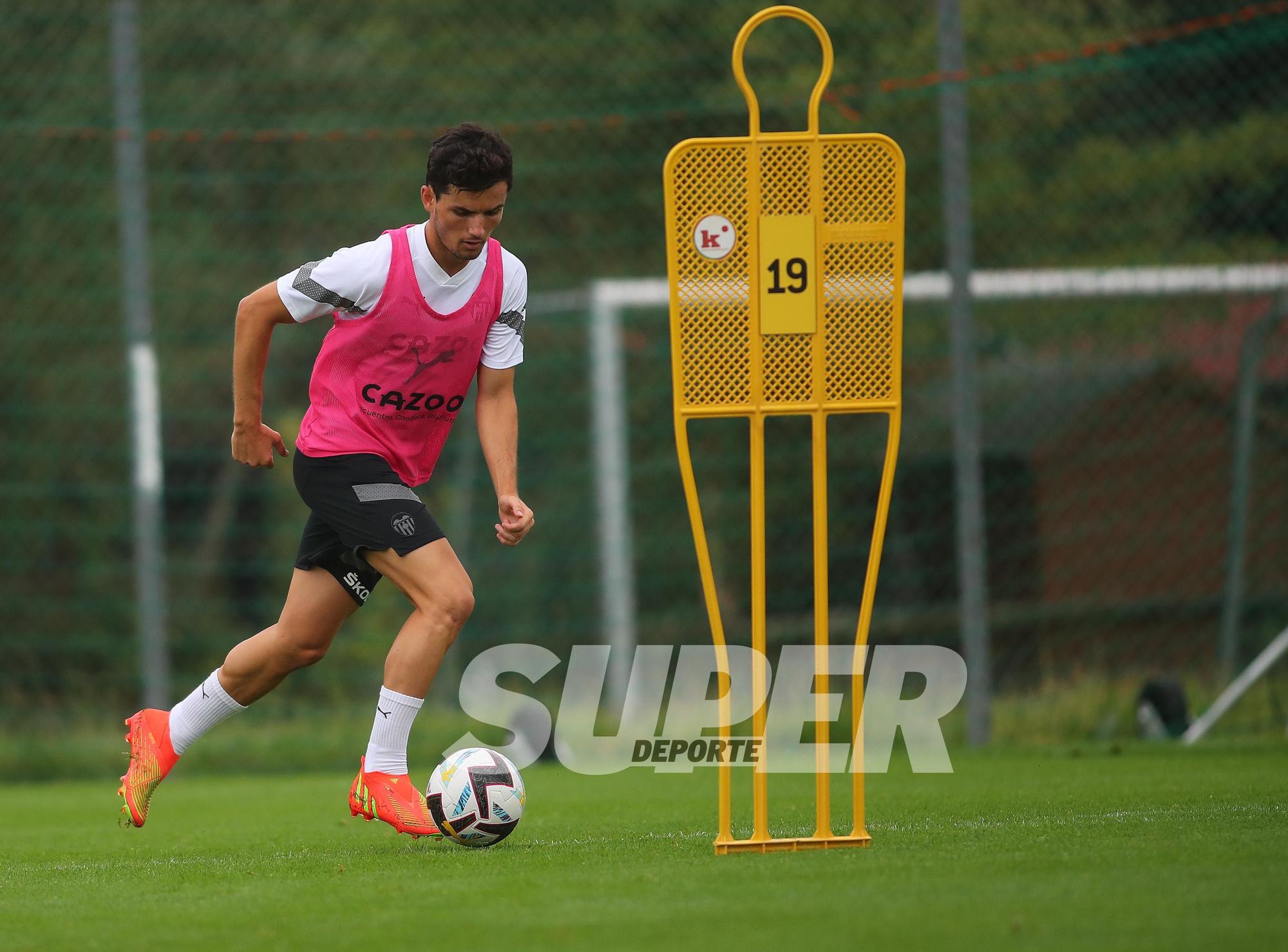 Entrenamiento del Valencia hoy en St. Gallen