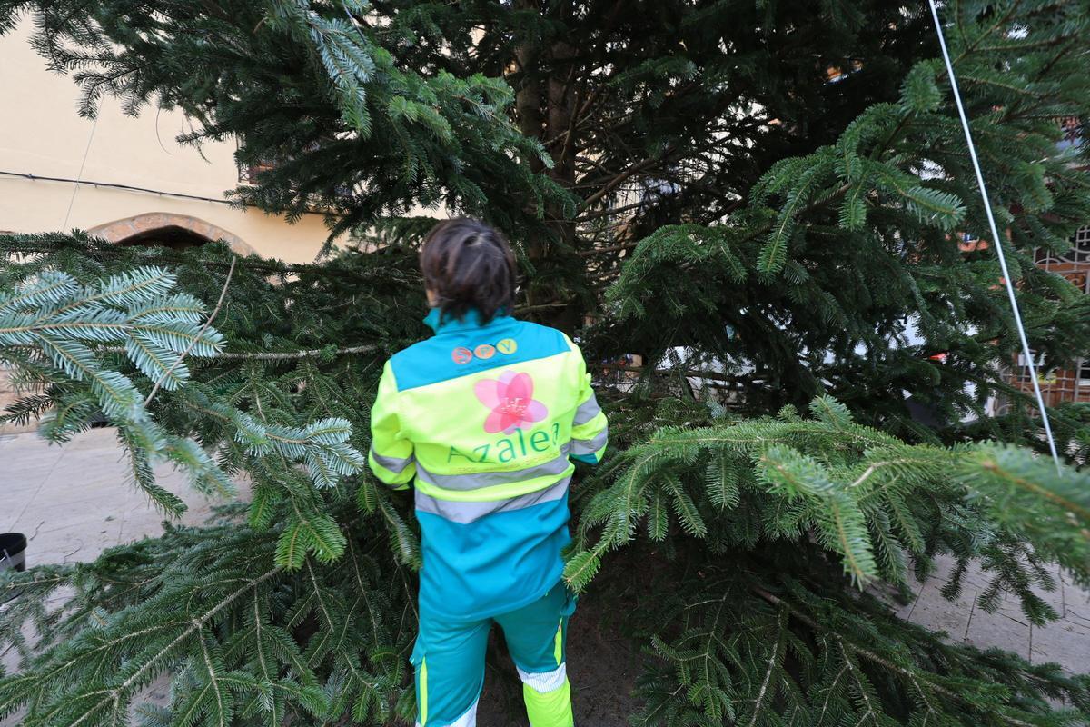 Fotogalería I Vila-real instala su árbol de Navidad más sostenible en la plaza de la Vila