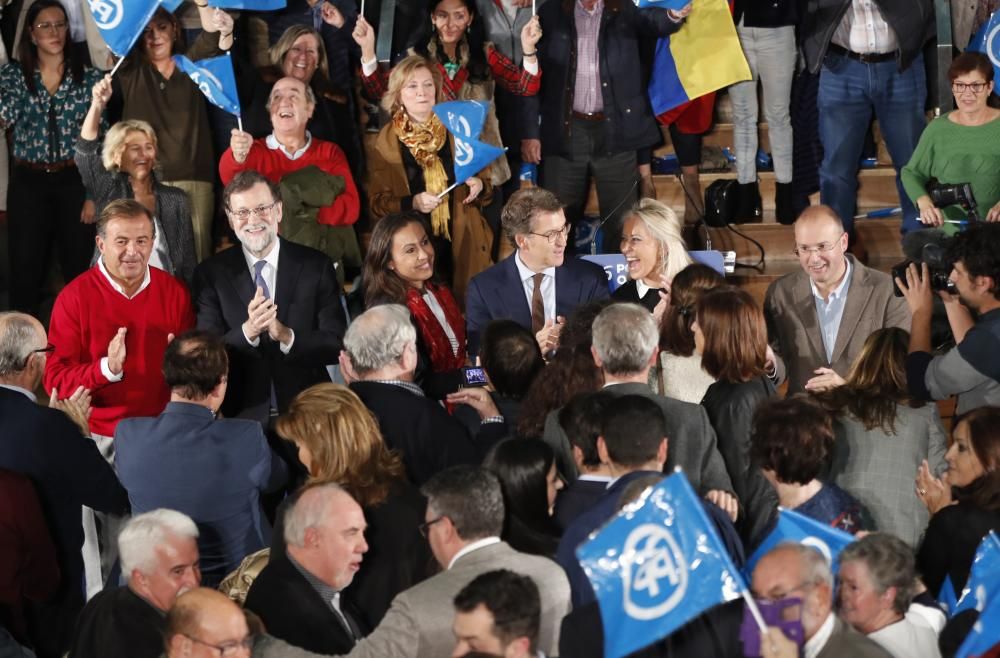 Rajoy compartió escena con Feijóo y otros líderes del PP en el Mar de Vigo