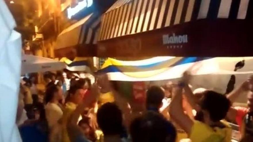 Ascenso a Primera de la UD: Celebración en Madrid