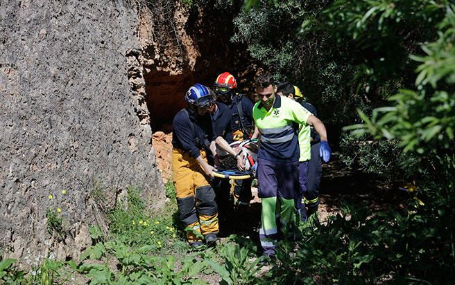 Rescate en el torrente de na Bàrbara