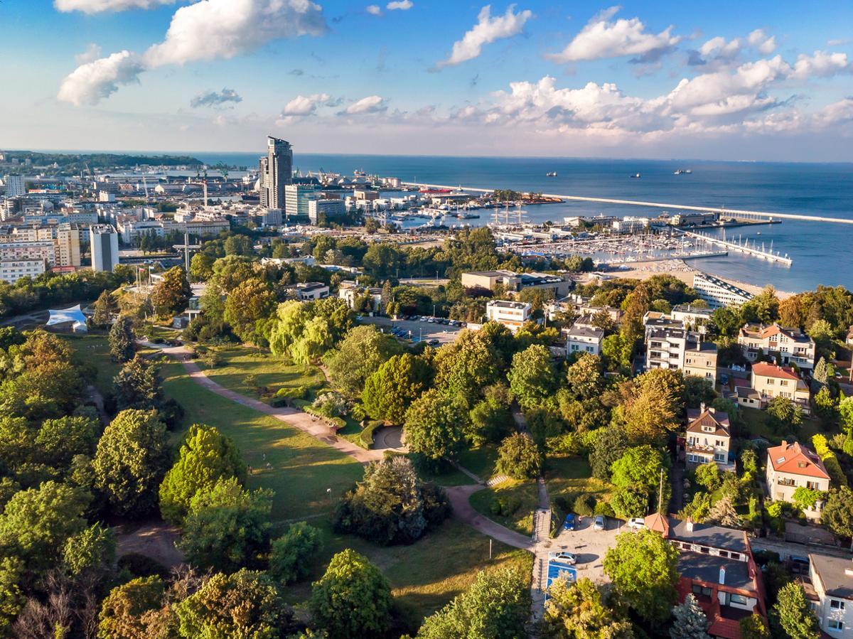 Vista aérea de Gdynia, en Polonia