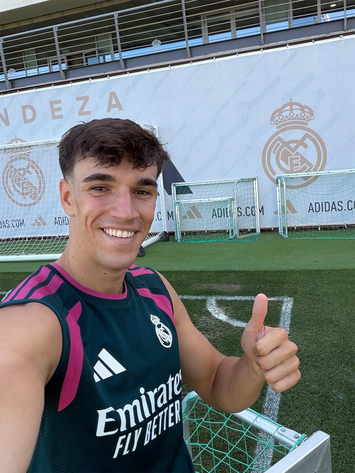 Carlos Espí, en su primer día como jugador del Real Madrid