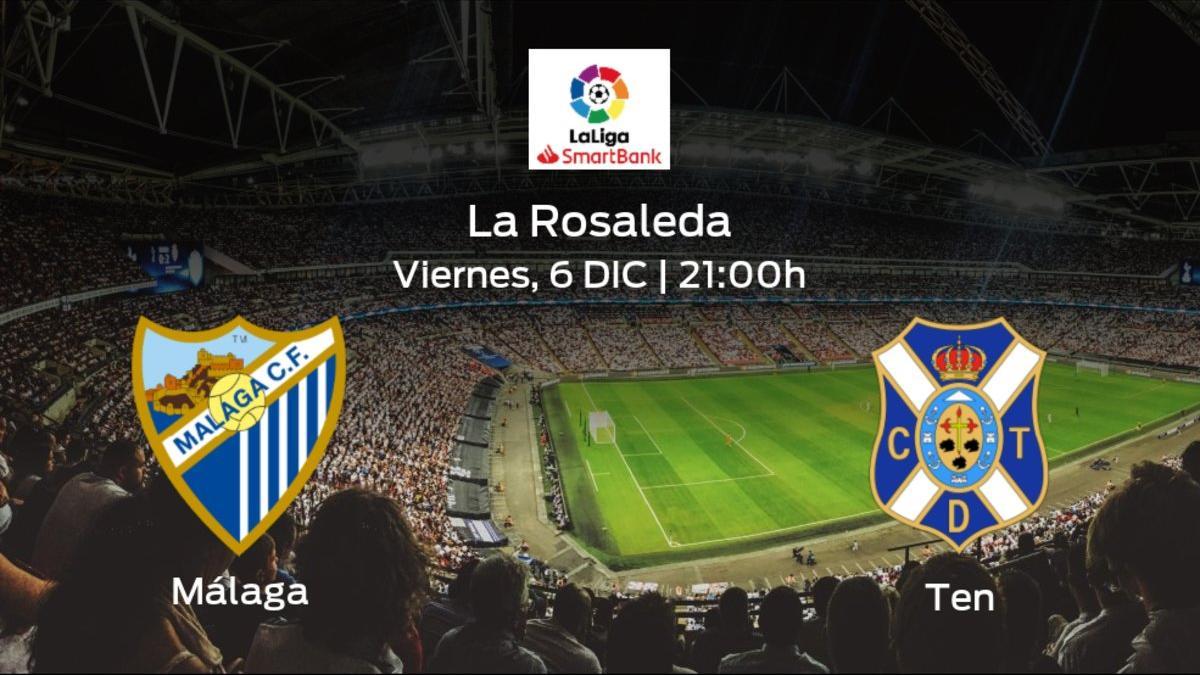 Previa del partido de la jornada 19: Málaga contra Tenerife