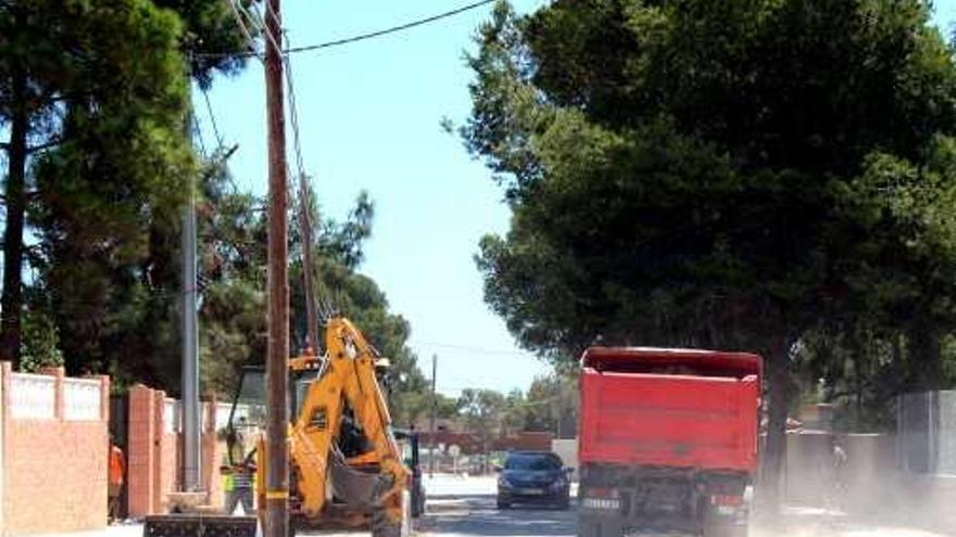 Imagen tomada ayer de las obras que se están ejecutando.