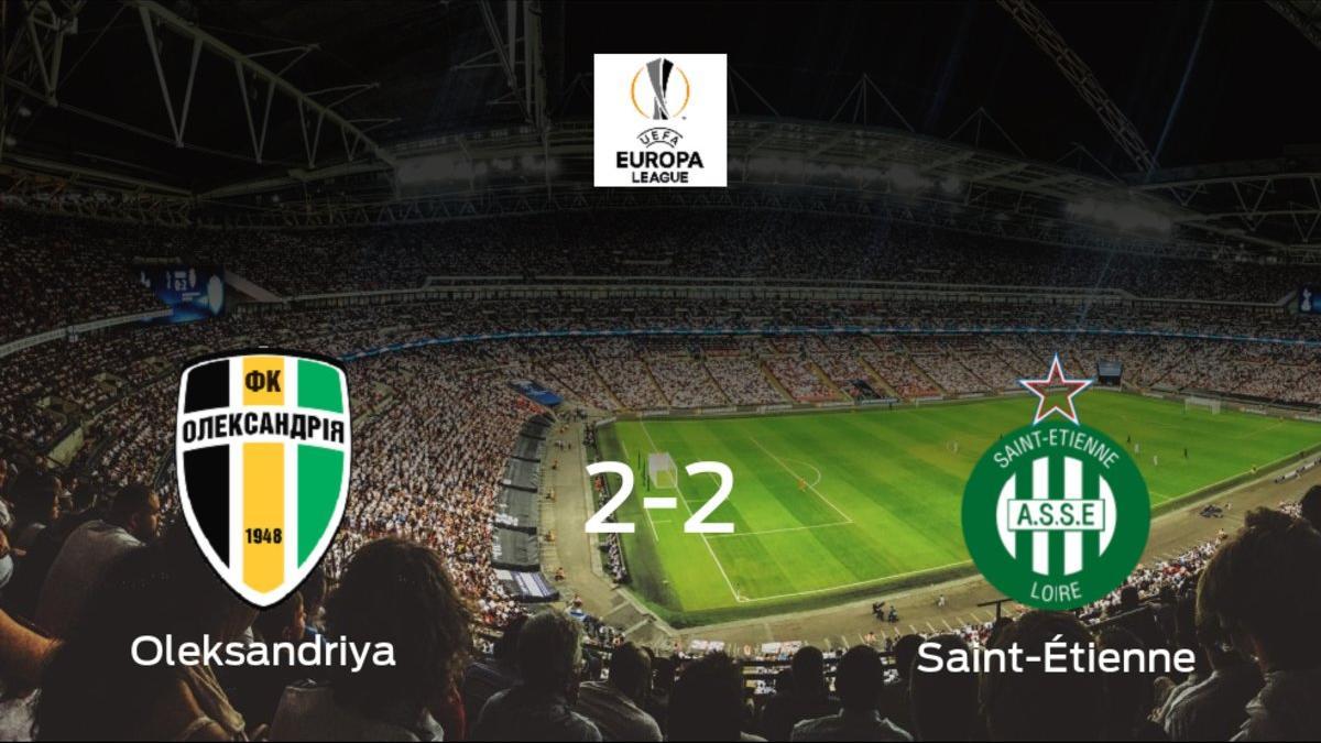 El Oleksandriya y el Saint-Étienne empatan y suman un punto a su casillero (2-2)