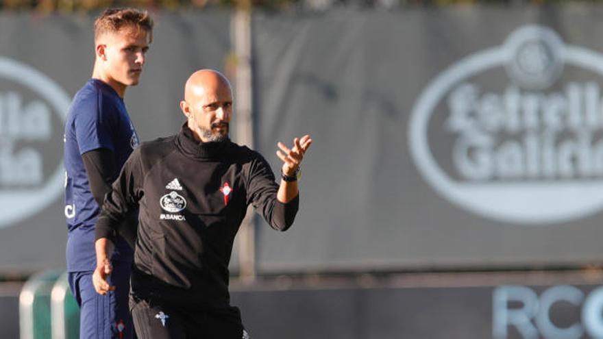 El primer entrenamiento de Miguel Cardoso con el Celta