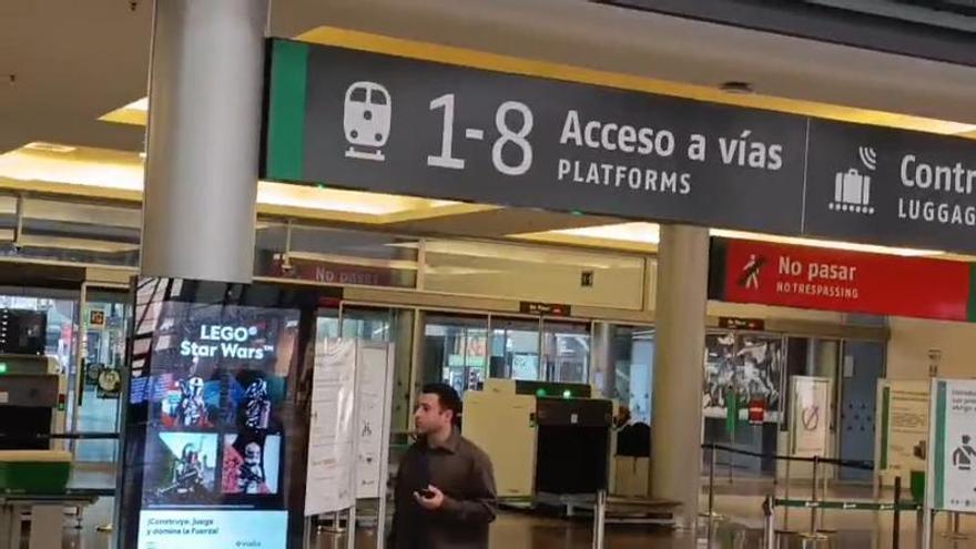 Suspendidos los trenes en Málaga, salvo el Cercanías a Fuengirola