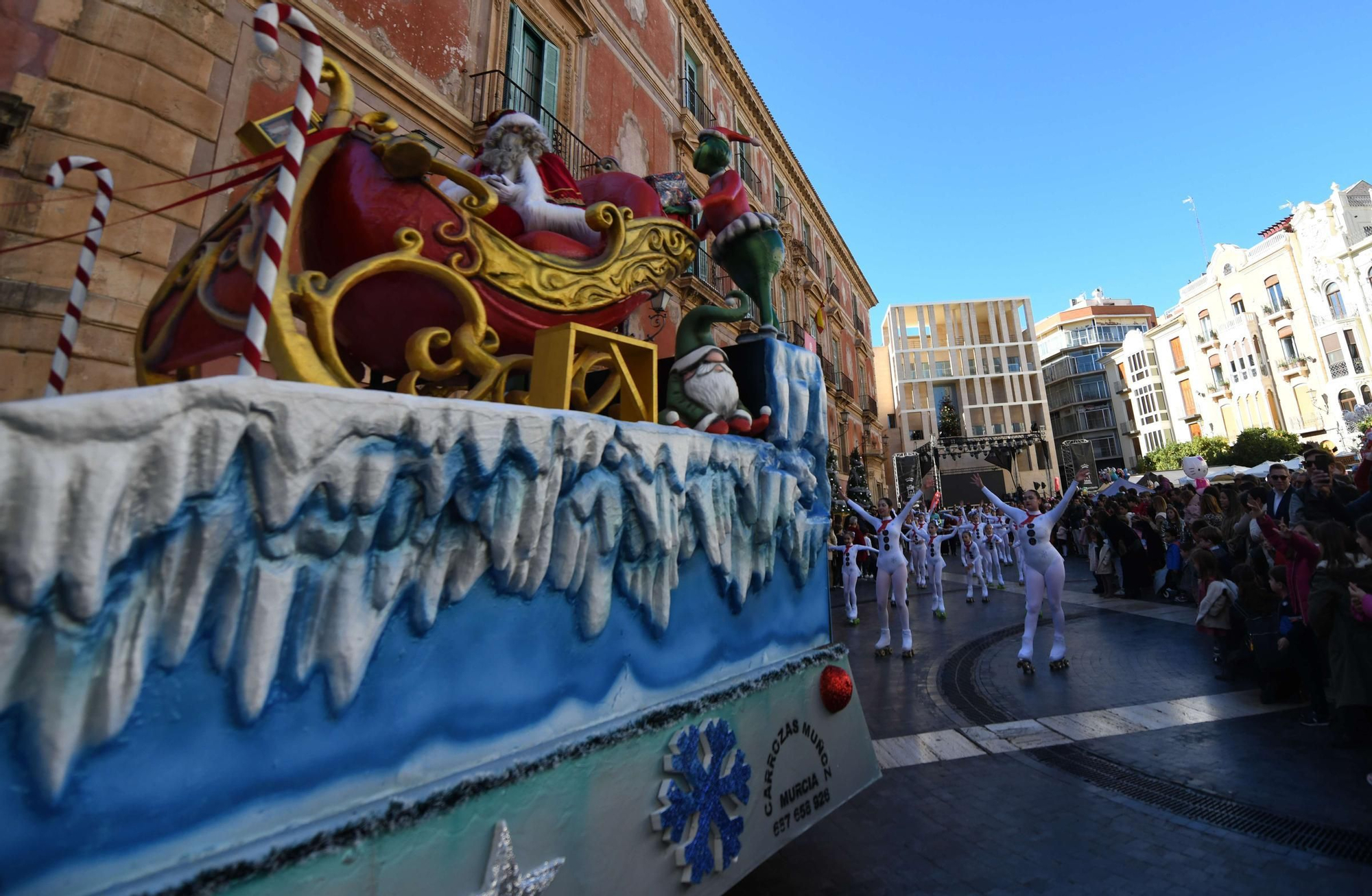 Las mejores imágenes del desfile de Papá Noel en Murcia