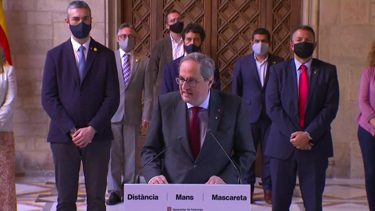 El presidente de la Generalitat inhabilitado, Quim Torra, ha apelado este lunes a las fuerzas independentistas a convertir las próximas elecciones catalanas en un nuevo plebiscito para confirmar el referéndum unilateral del 1 de octubre.