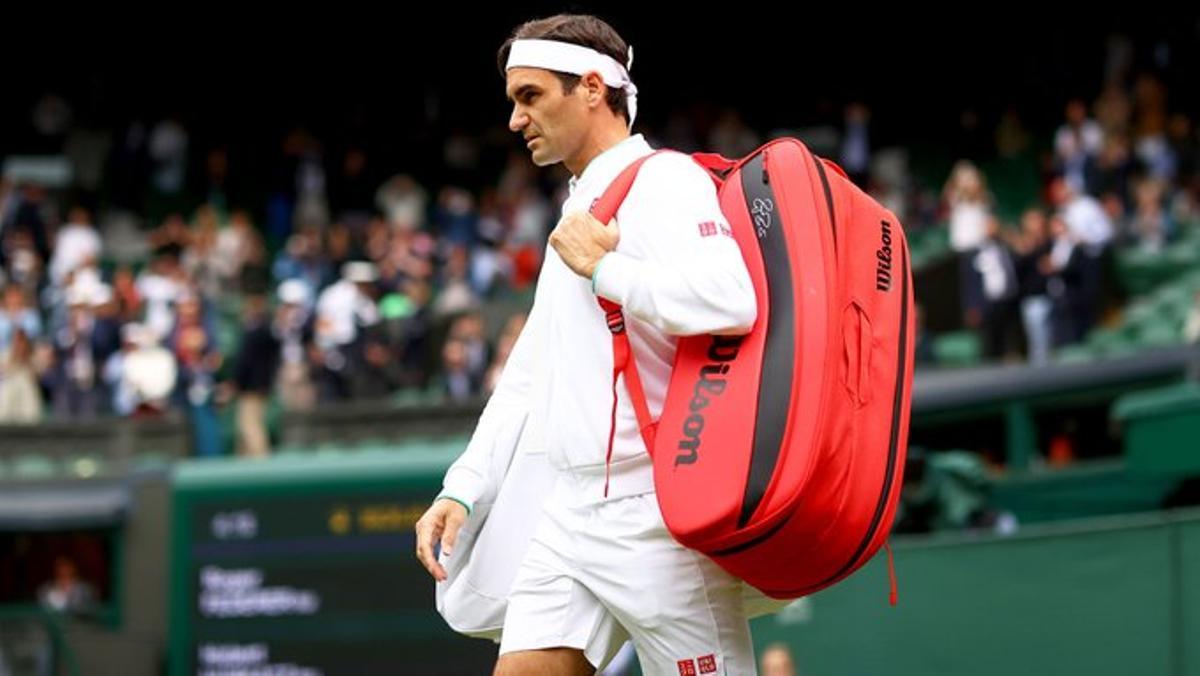 Federer, en su último partido en Wimbledon,