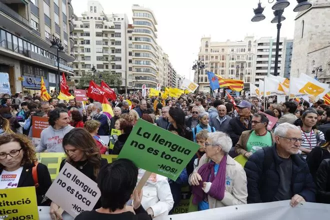Manifestación de la izquierda valenciana en València