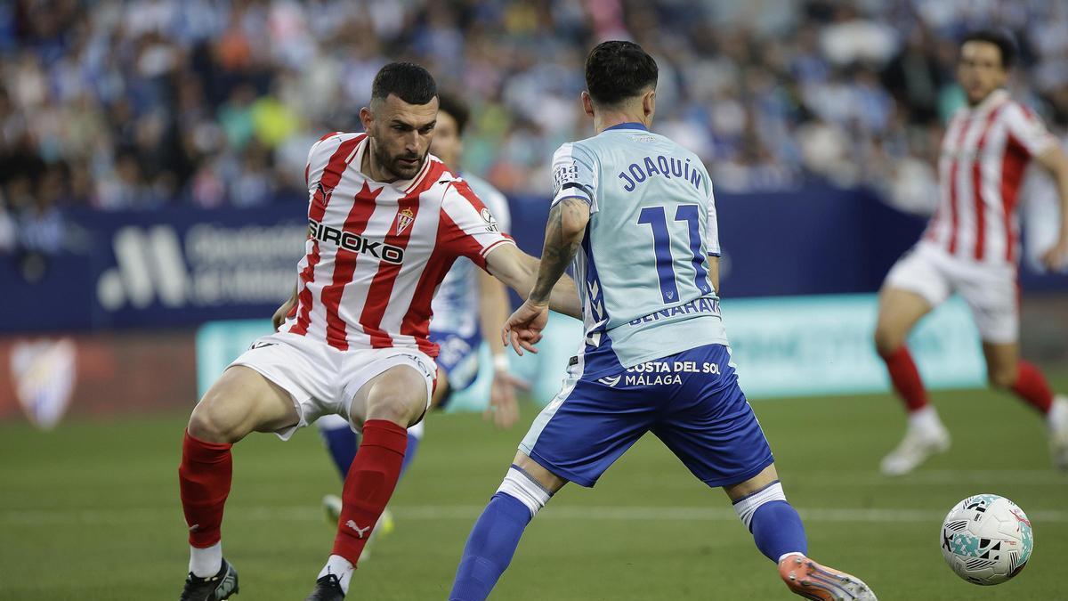 Imágenes del encuentro entre el Málaga y el Sporting